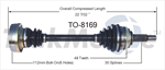 TRAKMOTIVE TO-8169 CV Axle Shaft