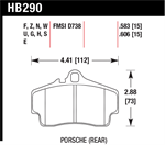 HAWK HB290S.583 Brake Pad
