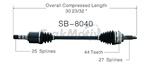 TRAKMOTIVE SB-8040 CV Axle Shaft