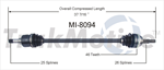 TRAKMOTIVE MI-8094 CV Axle Shaft