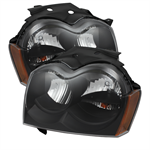 SPYDER 9023248 ( Akkon ) Jeep Grand Cherokee 05-07ï¾ Crystal Headlights - Black