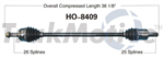 TRAKMOTIVE HO-8409 CV Axle Shaft