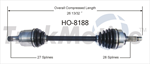 TRAKMOTIVE HO-8188 CV Axle Shaft