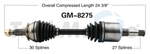 TRAKMOTIVE GM-8275 CV Axle Shaft