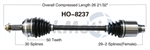 TRAKMOTIVE HO-8237 CV Axle Shaft