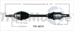 TRAKMOTIVE TO-8213 CV Axle Shaft