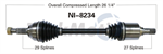 TRAKMOTIVE NI-8234 CV Axle Shaft
