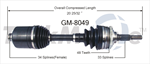 TRAKMOTIVE GM-8049 CV Axle Shaft