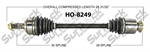 TRAKMOTIVE HO-8249 CV Axle Shaft