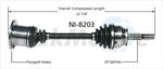 TRAKMOTIVE NI-8203 CV Axle Shaft