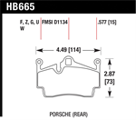 HAWK HB665Z.577 Brake Pad