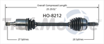 TRAKMOTIVE HO-8212 CV Axle Shaft