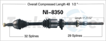 TRAKMOTIVE NI-8350 CV Axle Shaft