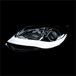 ANZO 121490 HEADLIGHT  FOCUS BLACK/CLEAR 12-13