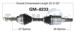 TRAKMOTIVE GM-8233 CV Axle Shaft