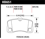 HAWK HB651F.624 Brake Pad