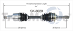 TRAKMOTIVE SK-8020 CV Axle Shaft