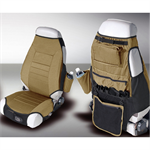 RUGGED RIDGE 13235.37 Seat Protector Vest Kit, Fabric, Spice; 76-06 Jeep