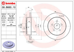 BREMBO 08.B660.10 Brake Rotor