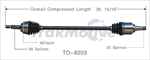 TRAKMOTIVE TO-8203 CV Axle Shaft