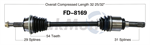 TRAKMOTIVE FD-8169 CV Axle Shaft