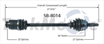 TRAKMOTIVE SB-8014 CV Axle Shaft