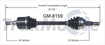 TRAKMOTIVE GM-8159 CV Axle Shaft