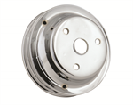 MR GASKET 4977 CHROME DOUBLE GROOVE LO PULLEY CHEVY