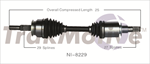 TRAKMOTIVE NI-8229 CV Axle Shaft