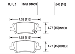HAWK HB746B.645 Brake Pad