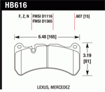 HAWK HB616G.607 Brake Pad