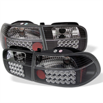 SPYDER 5004628 ( Spyder ) Honda Civic 92-95 2/4DR LED Tail Lights - Black