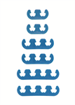 MR GASKET 9877 WIRE SEPARATOR KIT BLU