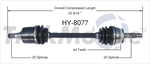 TRAKMOTIVE HY-8077 CV Axle Shaft