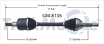 TRAKMOTIVE GM-8135 CV Axle Shaft