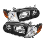 SPYDER 5072948 ( xTune ) Toyota Corolla 01-02 Crystal Headlights W/ Amber Corner