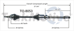 TRAKMOTIVE TO-8053 CV Axle Shaft