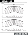 STOP TECH 306.14140 BRAKE PADS FORD