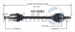 TRAKMOTIVE HO-8083 CV Axle Shaft