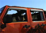 RUGGED RIDGE 11349.12 Window Visor Kit, Matte Black; 07-18 Jeep Wrangler