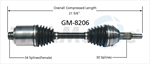 TRAKMOTIVE GM-8206 CV Axle Shaft