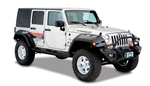 BUSHWACKER 10044-02 Fender Flares: 2007 Jeep Wrangler JK 4dr; Pocket S