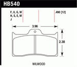 HAWK HB540G.490 Brake Pad