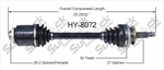 TRAKMOTIVE HY-8072 CV Axle Shaft
