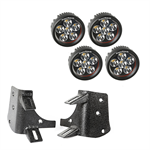 RUGGED RIDGE 11232.37 Light Kit, Dual A-Pillar, 3.5 Inch, Round; 97-06 J