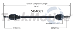 TRAKMOTIVE SK-8061 CV Axle Shaft