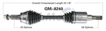 TRAKMOTIVE GM-8240 CV Axle Shaft