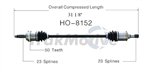 TRAKMOTIVE HO-8152 CV Axle Shaft