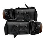 SPYDER 9032172 ( Akkon ) Dodge Ram Sport Model Only 1999-2002 OEM headlights Smo