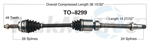 TRAKMOTIVE TO-8299 CV Axle Shaft